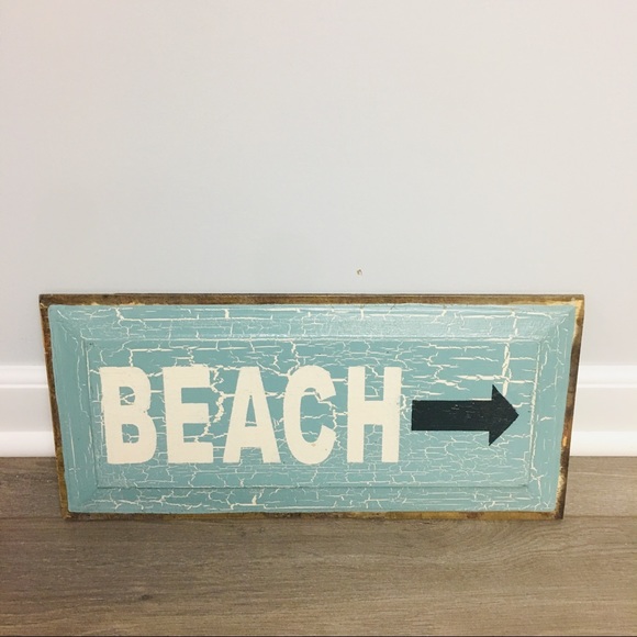 Saltbox Other - Saltbox | Beach This Way Wooden Sign Turquoise